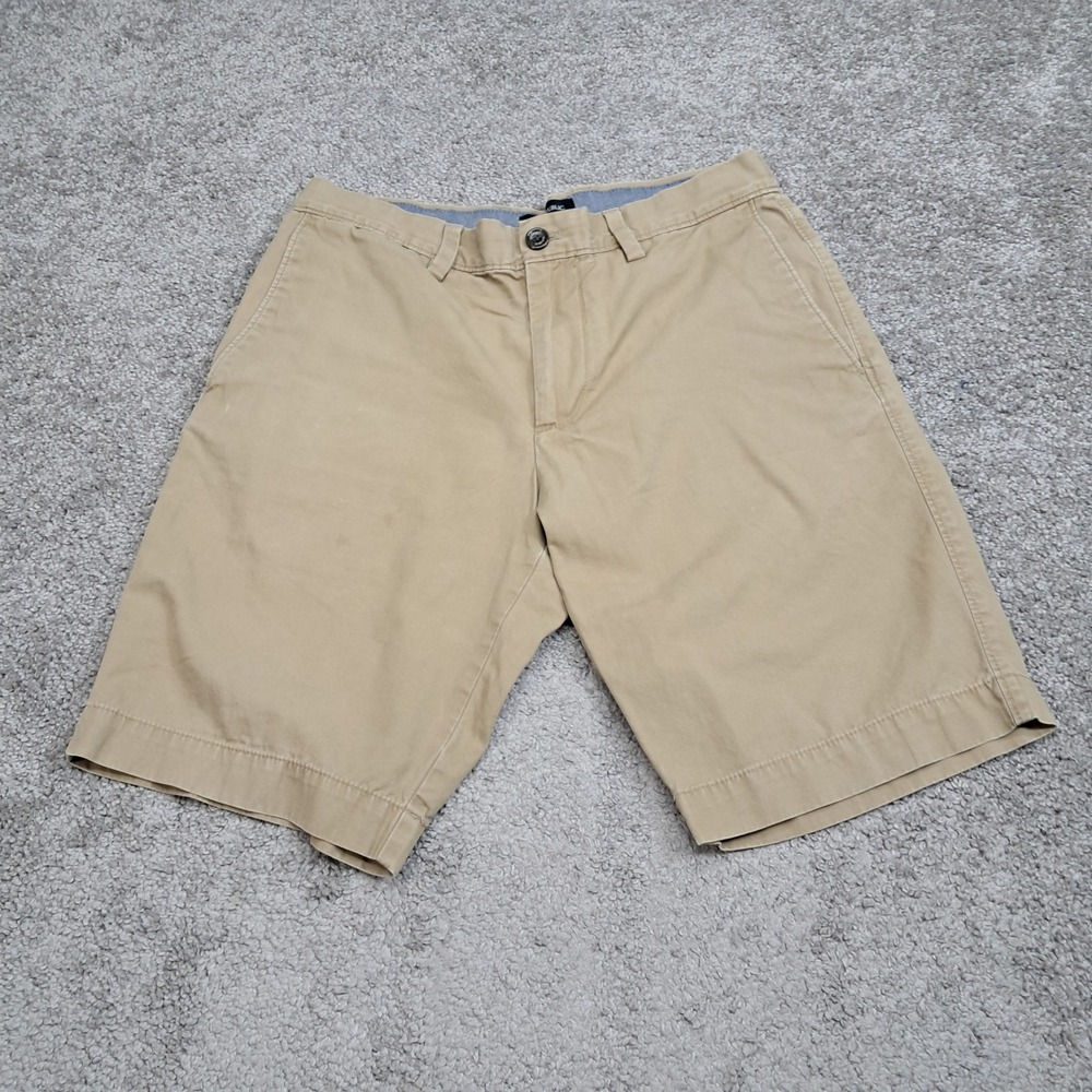 Banana Republic Gavin Chino Shorts Mens 30 Khaki Tan Cotton Twill 947386-00